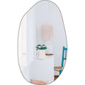 Asymmetrical Frameless Wall Mirror For Living Room 19.5 x 33.5 Inches