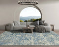 Multi Size Beige, Blue Hand Knotted 100% Wool Turkish Oushak Transitional Oriental Area Rug