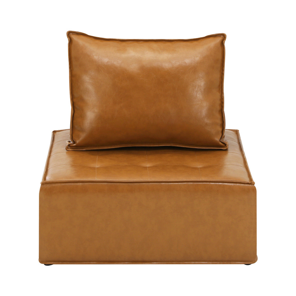 NNEED Pu Leather Sofa Couch Brown