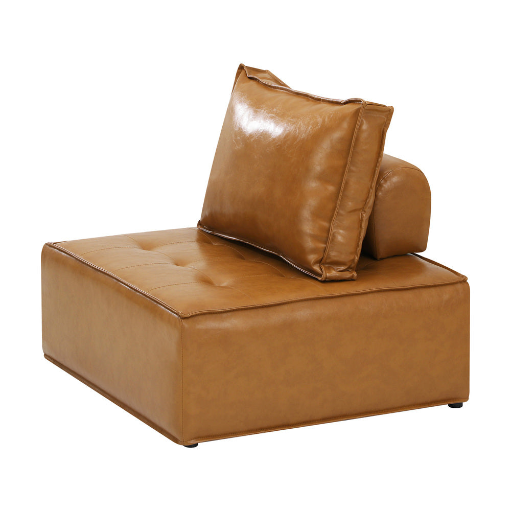 NNEED Pu Leather Sofa Couch Brown